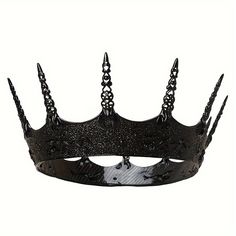 Simple alloy thorn king iron-blooded dark wind crown hollow carved crown party accessories headdress Bone Crown, Crown Party, Party Accessories, Headdress, Carving, Crown, Better Living