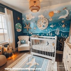 Kids Ocean Bedroom, Ocean Bedroom, Baby Room Themes, Celestial Design, Ocean Kids, Baby Rooms, Nursery Baby Room, Child's Room, Nursery Ideas