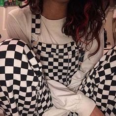 checker checkered overall racer Overalls Outfit, Outfit Vintage, Tumblr Outfits, Mode Inspo, Grunge Style, Soft Grunge, Ladies Dress Design, Grunge Outfits, Y2k Fashion