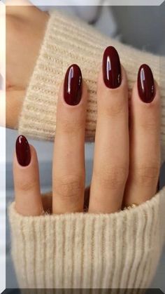 Indulge in the rich, romantic hue of cherry wine nails, perfect for adding a touch of sophistication to any look, day or night. Red Nails 2024 Trends, Red Cherry Nails Acrylic, Wine Nail Color, Fall Nails 2024 Color Trends, Wine Color Nails, Nail 2025, Burgundy Red Nails, 2025 Nails