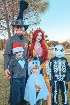 family halloween costume idea Nightmare Before Christmas Family, The Nightmare Before Christmas Halloween, Family Halloween Costume Ideas