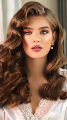 Dark Chocolate Brown Hair Color, Glamour Hair, Engagement Hairstyles, Hollywood Hair, Goddess Braids Hairstyles, Bridal Hair Inspiration, Fall Hair Cuts, Long Hair Wedding Styles, Winter Hairstyles