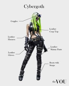 Biohazard Aesthetic Outfit, Neon Goth Outfit, Biohazard Outfit, Cyberpunk Outfit Futuristic, Dark Colors Outfit, Dark Futuristic Fashion, Cybergoth Clothes, Futuristic Witch