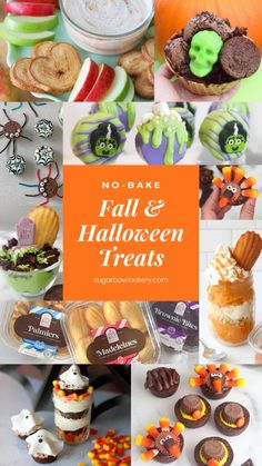 no - bake fall and halloween treats