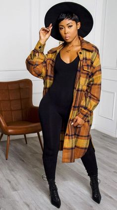 Autumn Casual, Foto Inspiration, Plaid Print, Long Blouse, Winter Looks