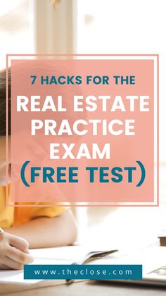 a girl is writing on her desk with the text 7 hacks for the real estate practice