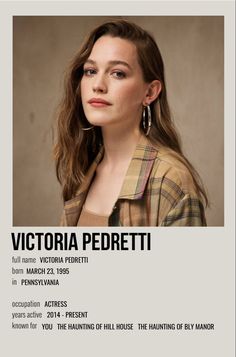 the poster for victoria pedretti's upcoming show