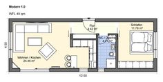 the floor plan for a small apartment