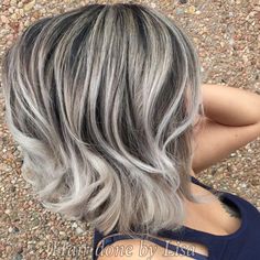 Dark Blonde Silver Hair, Gray Hair Highlights Silver Ash Blonde Long Bobs, Grey Balayage Straight Hair, Slate Grey Hair, Grey Blonde Hair Ashy Highlights, Grey Balyage Long, Grey Hair Ideas, Bold Hairstyles, Ash Blonde Hair Colour