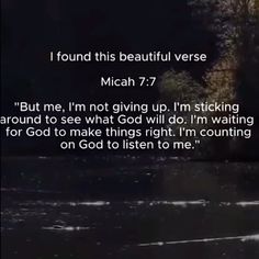 an image of a person in the water at night with words written on it that read, i found this beautiful verse mich 7 7 / 7