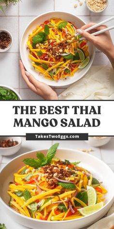 the best thai mango salad with fresh herbs