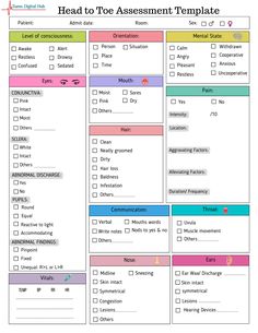 head to toe assessment report sheet for #nursingstudents #nursing #nclex #nursingschool #futurenurse #nursinglife #nursingstudent #nursing_day #lpn #telemetry #icunurse #emergencynurse #nursesofinstagram #nursebrain #nursingcollege #nursingstudentsofinstagram #futurenurse Pediatric Nursing Study, Charting For Nurses, Nursing School Inspiration