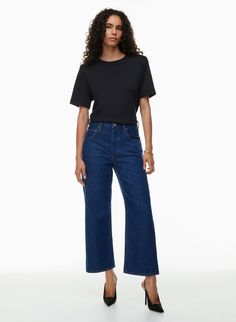 GAUCHO VINTAGE WIDE LEG JEAN | Aritzia Modern Cropped Leg Flare Jeans In Dark Wash, Modern Cropped Leg Dark Wash Flare Jeans, Modern Relaxed Fit Dark Wash Flare Jeans, Modern Dark Wash Relaxed Fit Flare Jeans, Modern Cropped Jeans In Dark Wash Rigid Denim, Modern Dark Wash Cropped Jeans In Rigid Denim, Relaxed Fit Wide Leg Cropped Jeans In Recycled Denim, Wide Leg Cropped Jeans In Recycled Denim, Indigo Flare Jeans With Relaxed Straight Leg