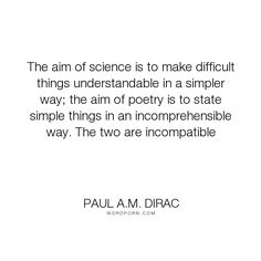 a quote from paul m dirac on the topic of science and its role in democracy