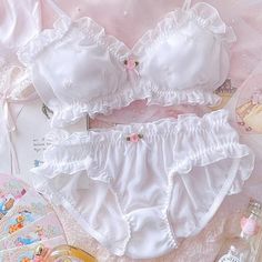 Princess Bride White Vintage-vibe Royalcore Dress Angelcore Aesthetic Dr Mundo, Decorated Bras, Kawaii Swimsuit, Cotton Bras, Kawaii Dress, Kawaii Aesthetic