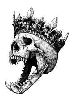 a skull with a crown on it's head