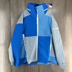 Adidas Terrex Ct Rain.Rdy My Shelter Men's Jacket Condition: New With Tags Color: Blue / White Size: Medium Style Code: H65694 Adidas Terrex, Adidas Jackets, Blue Adidas, Adidas Men, Adidas Jacket, Men's Jacket, Mens Jackets, Blue White, Color Blue