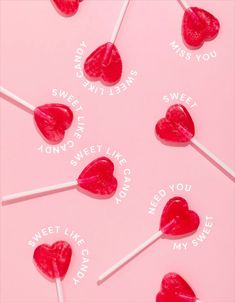 valentine's day lollipops with the words sweet like you on them