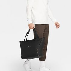 DJ9795-010 Gray Handbags, Athleisure Casual, Black Tote Bag, Nike Sportswear, Athleisure, Free Size, Nike Men, Tote Bag, Shoulder Bag