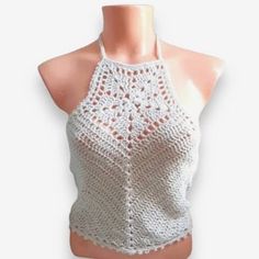 Summer Top Crochet, Crochet Halter Top, Womens Halter Tops, Crochet Halter, Crochet Crop, Backless Top, Crochet Halter Tops, Festival Tops, Halter Tops