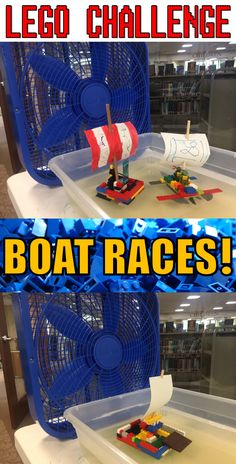 the lego challenge boat races are fun for kids to play with and learn how to build