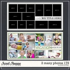 a collage of photos with the words sweet shoppe written on them and pictures of babies