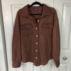 Steve Madden Fleece Button Brown Java Shirt Jacket Shacket Women’s Xl New 24” Pit To Pit, 26” Shoulder To Hem Ships In 1-2 Business Days, Reasonable Offers Accepted Shacket Women, Kimono Swim Cover Up, Cutout Shirts, Faux Fur Top, Hooded Poncho, Long Sleeve Floral Top, Shirt Blouses Tops, Crop Top Shirts, Mesh Long Sleeve