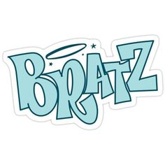 the word braz is written in blue on a white background with an angel above it