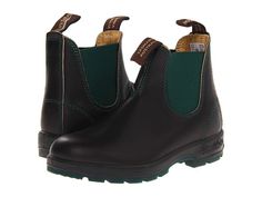 Blundstone BL1317 Brown/Teal Green Leather Boots With Round Toe And Secure Fit, Leather Boots With Secure Fit And Round Toe, Casual Slip-on Work Boots For Outdoor, Green Leather Boots For Outdoor Work, Casual Slip-on Waterproof Boots With Reinforced Toe, Casual Waterproof Slip-on Boots With Reinforced Toe, Casual Slip-resistant Boots With Closed Toe, Casual Slip-resistant Closed Toe Boots, Casual Slip-resistant Work Boots With Closed Toe