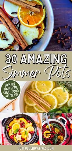 the cover of 30 amazing summer pot recipes