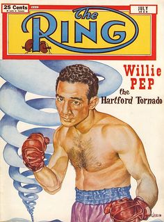 the ring magazine cover with a man wearing boxing gloves