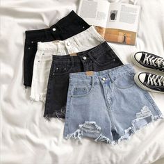 Description：FashionSierra - Wide Leg Hole Black Casual Female Streetwear Denim Shorts S is suitable for 40-45 kg M is suitable for 48-52 kg L is suitable for 53-58 kg XL is suitable for 58-63 kg XXL is suitable for 63-68 kg Short Pants Women, High Waist Denim Shorts, Ripped Jean Shorts, High Waist Denim, Short Jeans, Shorts Women, High Waisted Shorts Denim, Shorts Jeans, Denim Shorts Women