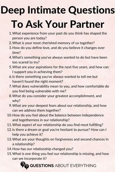 Questions To Ask Your Partner, Questions To Get To Know Someone, Conversation Starters For Couples, Intimate Questions, Deep Questions To Ask, Great Questions, Relationship Lessons