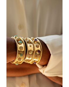 Find CAPUCINE DE WULF Berry & Jade Cuff Bracelet In 18k Gold Plated on Editorialist. Capucine De Wulf Berry & Jade Cuff Bracelet in 18K Gold Plated Golden Berries, Dance Floors, Wrap Shoes, Engagement Inspo, African Jewelry, Crossbody Clutch, Top Gifts, Arm Candy, Clutch Handbag