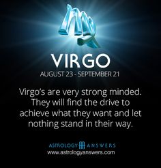 the zodiac sign for virgo is displayed on a black background with an image of a blue