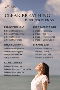 Breathe Oil Blend, Breathe Diffuser Blend, Essential Oil Roller Bottle Recipes, Essential Oil Perfumes Recipes, Doterra Diffuser Blends, Essential Oil Combinations, Doterra Essential Oils Recipes, Essential Oil Diffuser Blends Recipes, Young Living Essential Oils Recipes