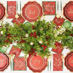 Add a joyful elegance to your holiday table with the Season of Joy collection. Each plate features a red center with the word “joy” centered in gold foil script and adorned with a mistletoe half wreath encircled with a cheerful red plaid pattern and a gold foil scalloped edge trim. Sure to make your holiday merry and bright. Item Details: Each package contains 8 plates Plates measure 10 inches in diameter Made of paper Not suitable for microwave use Red, green, and gold foil Thanksgiving Setting, Bee Napkins, Paper Guest Towels, Word Joy, Paper Cocktail Napkins, Merry Christmas To All, Beverage Napkins, Joy To The World, Holiday Table