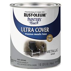 a can of metallic paint with the words ultra cover on it