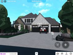 a virtual view of a house and driveway