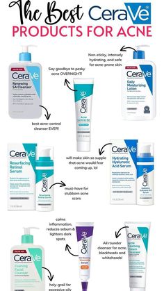 Best Cerave Products, Prom Unique, Angelic Makeup, Nails Emerald, Acne Prone Skin Care Routine, Makeup Graduation, Cerave Products, Makeup Silver, Artsy Nails