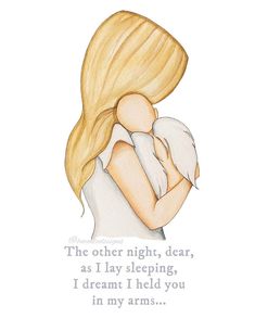 Memorial Tattoo Ideas, Baby Watercolor, Watercolor Angel, In My Arms, Angel Baby, Mommy And Me, Watercolor Print, Lost