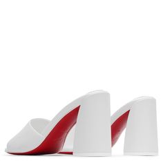 White leather mules from Christian Louboutin. The Jane mules are made of leather featuring a clean, slender style strap across the front of the foot, set on a square, angled 85mm heel.Signature red leather soleTrue to sizeMade in Italy Red Lacquer, Leather Mules, Leather Care, White Leather, Red Leather, Christian Louboutin, Italy, Square, Red