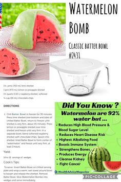 watermelon bomb recipe with instructions on how to make it