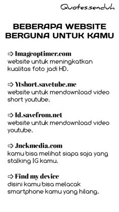 an image of a menu with the words berbada website beguna untuk kamu