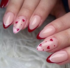 Valentine’s Day Pink Nails, Valentine’s Day Almond Nails, Oval Valentines Nails, French Tip Valentines Day Nails, Valentine Nails Designs, Valentines Nails French Tip, Valentines Day Nails Designs, Light Pink Acrylic Nails, Press On Nail Kit