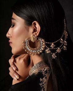 Waterfall Earrings, Indian Jewelry Earrings, Indian Bridal Jewelry Sets, Antique Jewellery Designs, Jewelry Set Design, Indian Jewellery Design Earrings, Antique Jewelry Indian, Bridal Fashion Jewelry, Indian Jewellery Design