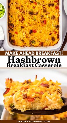 Start your day with this easy Hashbrown Breakfast Casserole! 🥔🍳 Loaded with crispy hashbrowns, savory sausage, bacon, and colorful veggies, it's a hearty dish perfect for brunch or a make-ahead breakfast. Simply assemble, bake, and enjoy a comforting meal with family and friends.