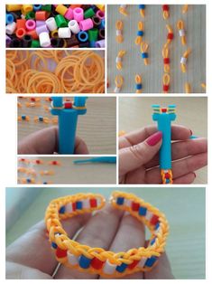 the instructions for making bracelets with plastic beads