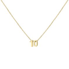 PRICES MAY VARY. Cute Number Necklace - Number 10 necklace is designed for you and your lovely daughter. Each number is unique to different people. It can represent the month of birth, age, anniversary, lucky number... Even just because you like it. The best gift for your daughter, granddaughter... Stainless Steel Necklace - Made of 18k gold plated stainless steel, skin touch is not allergic, nickel free, lead free, and hypoallergenic. The high quality chain and dainty number pendant are very si 111 Angel Number, Angel Number Necklace, Good Birthday Presents, Number Necklace, Choker Chain, Stainless Steel Chain Necklace, Gold Number, Number 10, Birthday Jewelry Gift