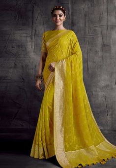 Buy Special silk Saree Party wedding wear dresses Yellow cotton silk festival wear saree 8306 online in USA, UK and Canada from KollyBollyEthnics.com Mustard Yellow Saree, Latest Sarees Online, Embroidery Work Saree, Saree Blouses Online, Cotton Silk Saree, Yellow Saree, Saree Designs Party Wear, Wedding Saree Indian, Trendy Blouses